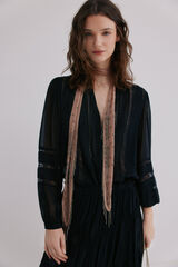 Hoss Intropia Candice. Blusa rom&acirc;ntica Preto