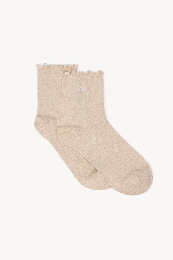 Hoss Intropia Lorena. Calcetines glitter Beige