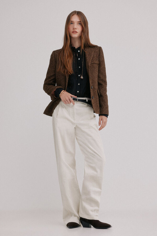 Hoss Intropia Elsa. Blazer espiga Castanho