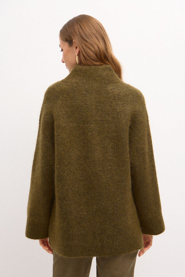 Hoss Intropia Taciana. jersey<br>-knit coat  Khaki