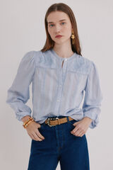 Hoss Intropia Clara. Blusa rom&acirc;ntica Azul