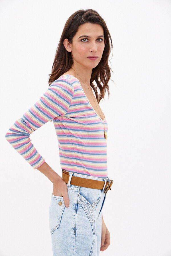 Hoss Intropia Tula. Multi-stripe fitted T-shirt Several