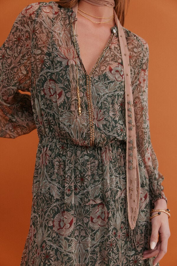 Hoss Intropia Aina. Vestido estampado Verde