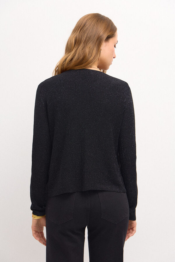 Hoss Intropia Taciana. Pearl jersey-knit jacket Black