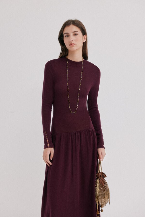 Hoss Intropia Aysel. Vestido de malha Roxo