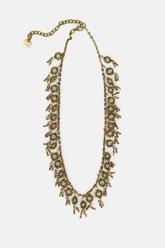 Lubna. Collar corto flores bañado en oro
