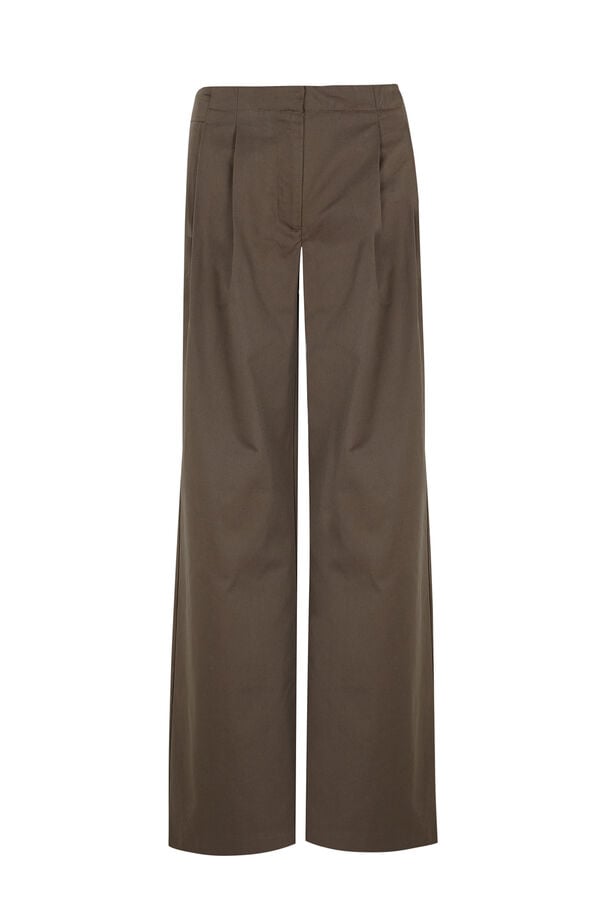 Hoss Intropia Cal&ccedil;a com pin&ccedil;as Castanho