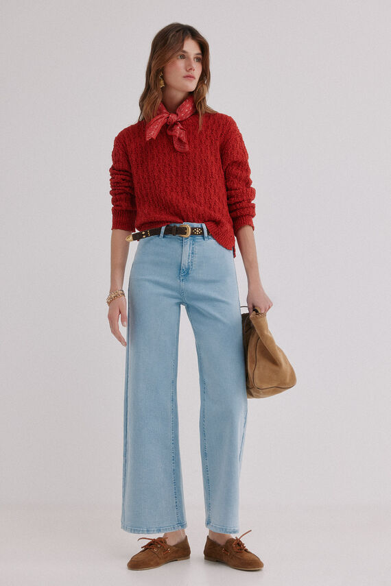 Bárbara. Vaqueros wide leg