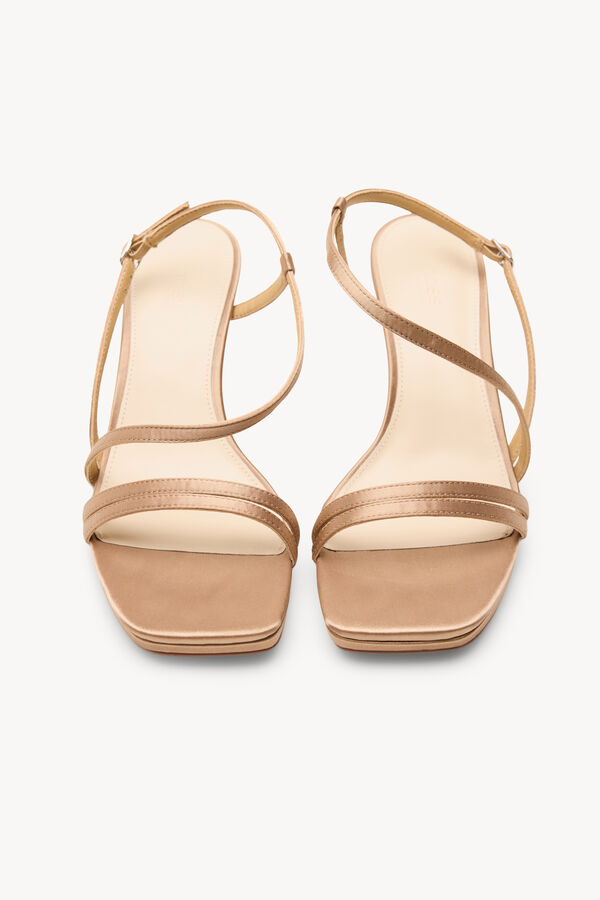 Hoss Intropia M&oacute;nica. sand&aacute;lias de salto em cetim Castanho