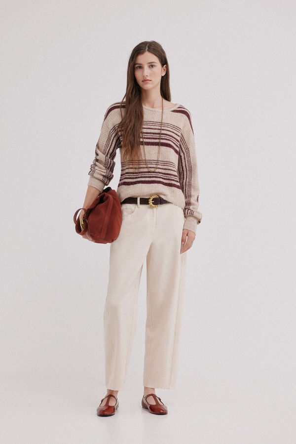 Hoss Intropia Imma.Camisola riscas Khaki
