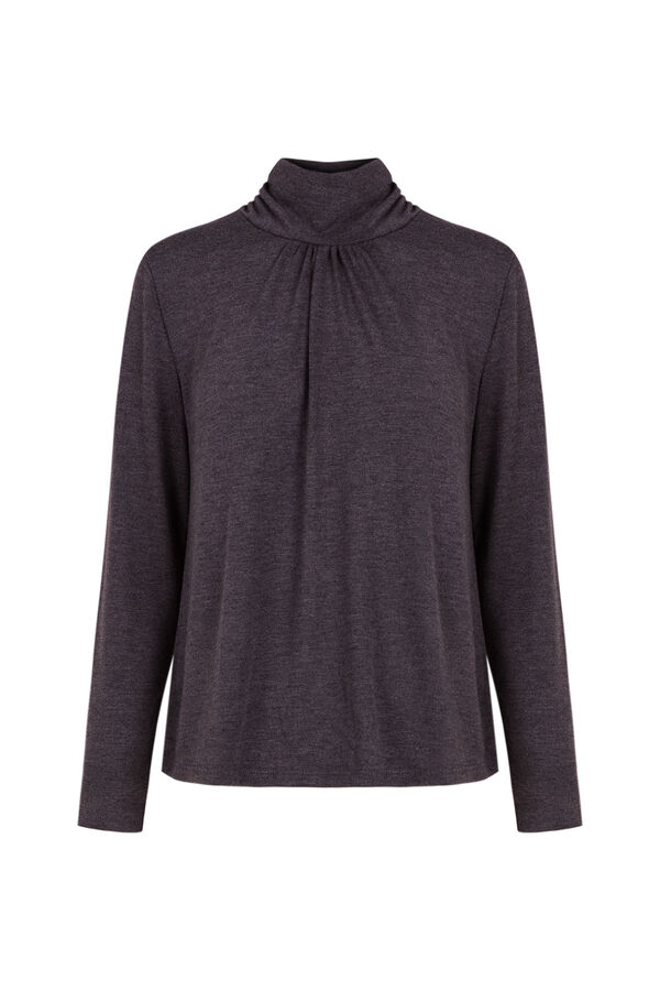 Hoss Intropia Sibila. Polo neck T-shirt Gray