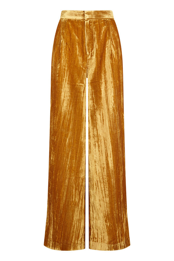 Hoss Intropia Paige. Calça veludo Dourado