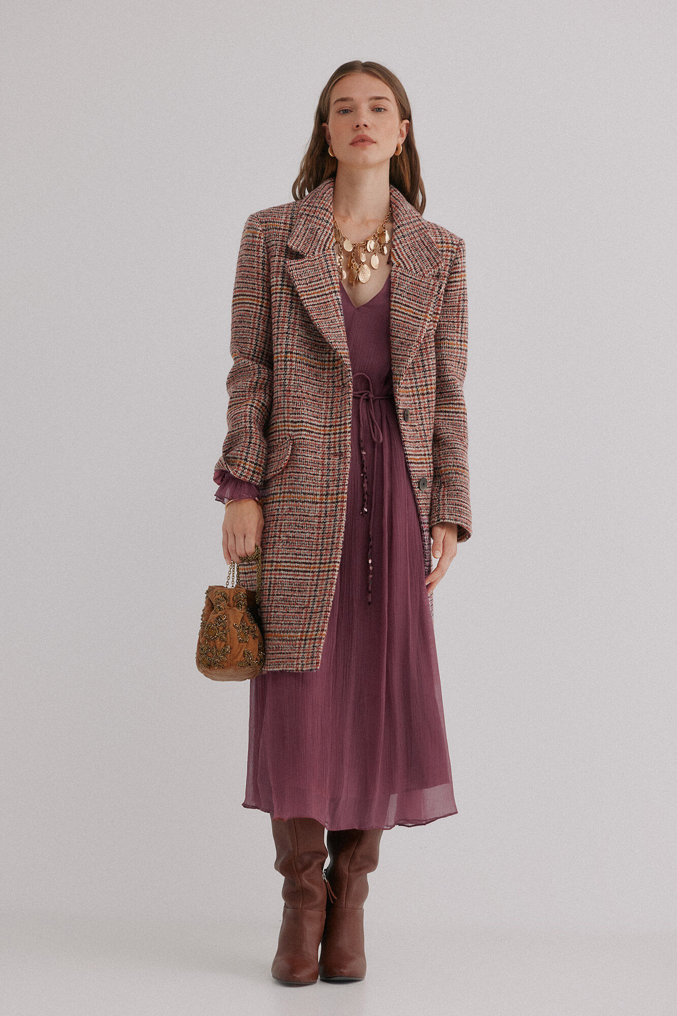 Hoss Intropia Frida. Abrigo a cuadros