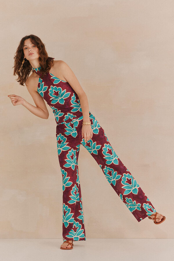 Hoss Intropia Poline. Printed pants Burgundy