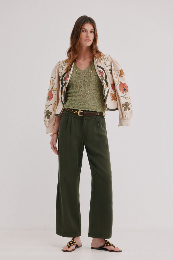 Hoss Intropia Paris. Cal&ccedil;a fluida Verde