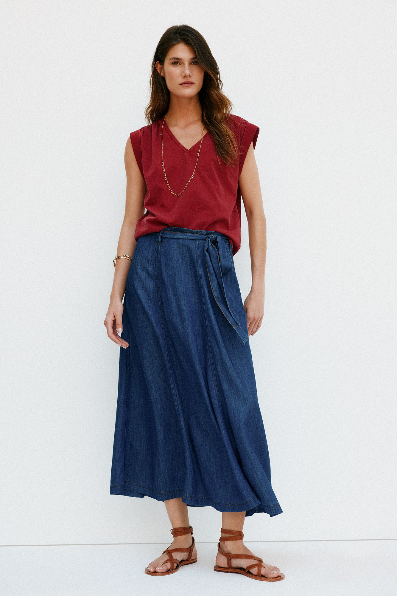 Hoss Intropia M&oacute;nica. Camiseta plissada