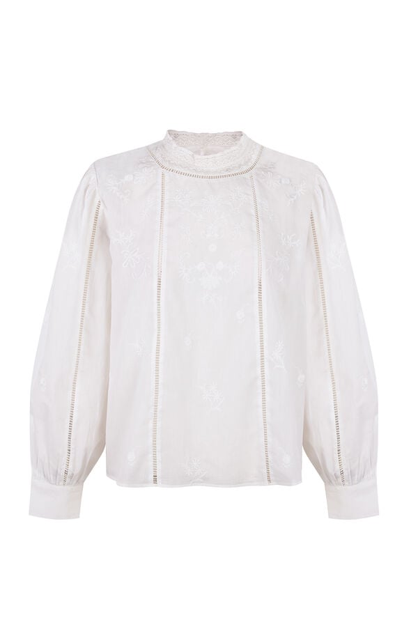 Hoss Intropia Cassia. Blusa romântica Ecru