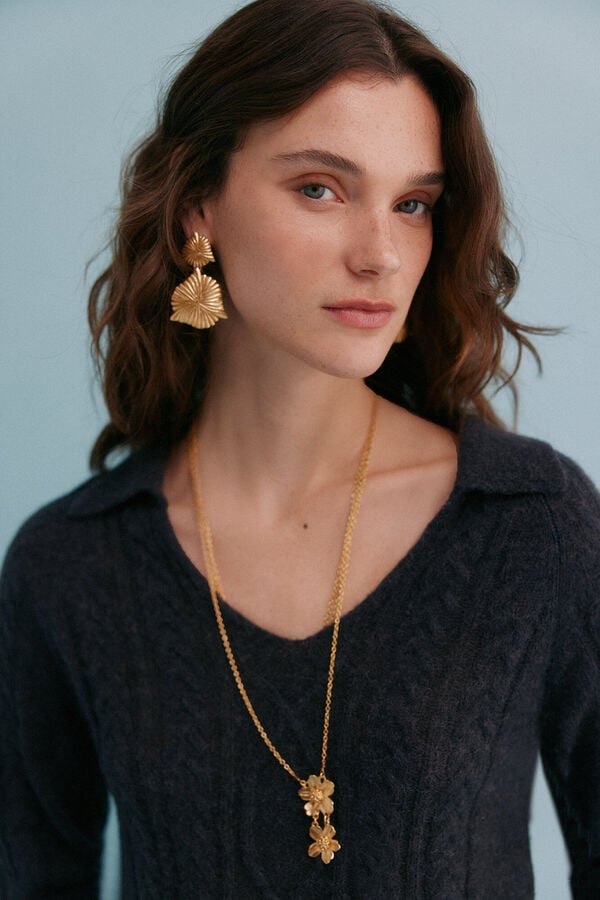 Hoss Intropia Indie. Camisola entran&ccedil;ada Cinzento