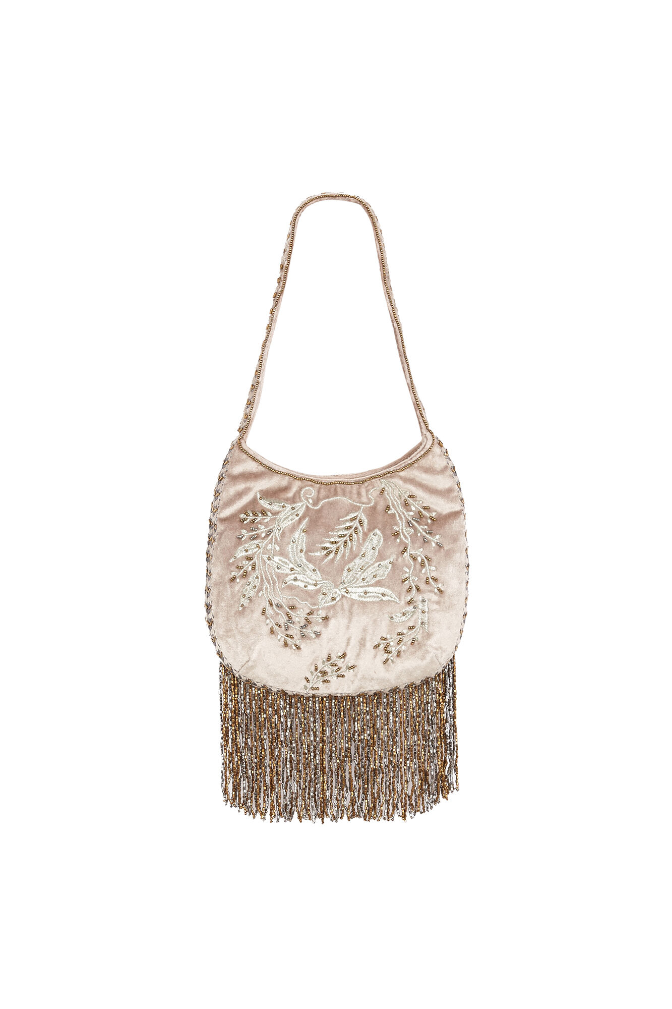 Hoss Intropia Nidia. Bolso bordado con flecos