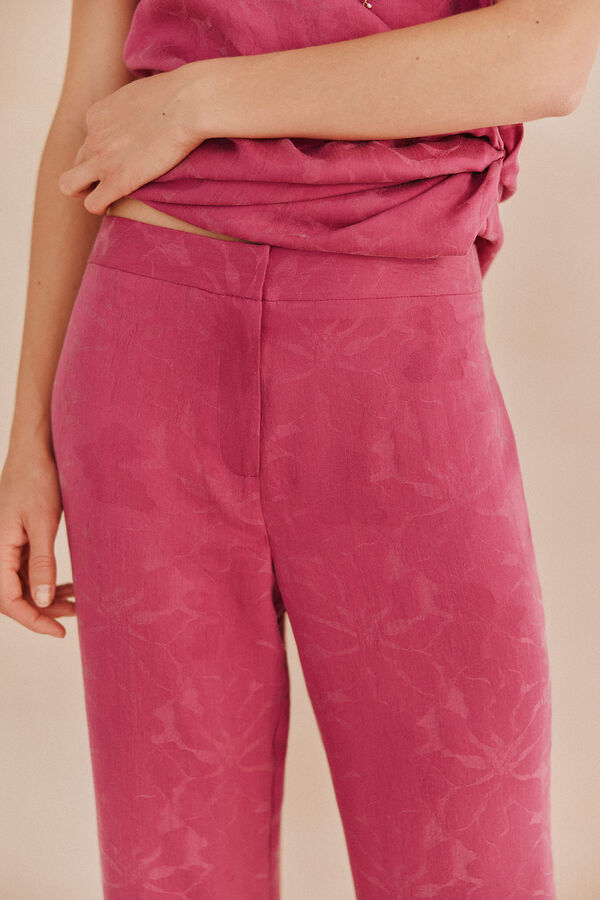 Hoss Intropia Pamela. Pantalones jaquard Rosa