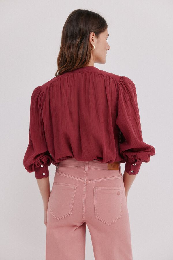 Hoss Intropia Cosima.  Floral embroidered blouse Pink