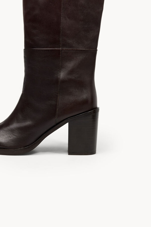 Hoss Intropia Macarena. Botas de pele de cano alto h&iacute;pica Castanho