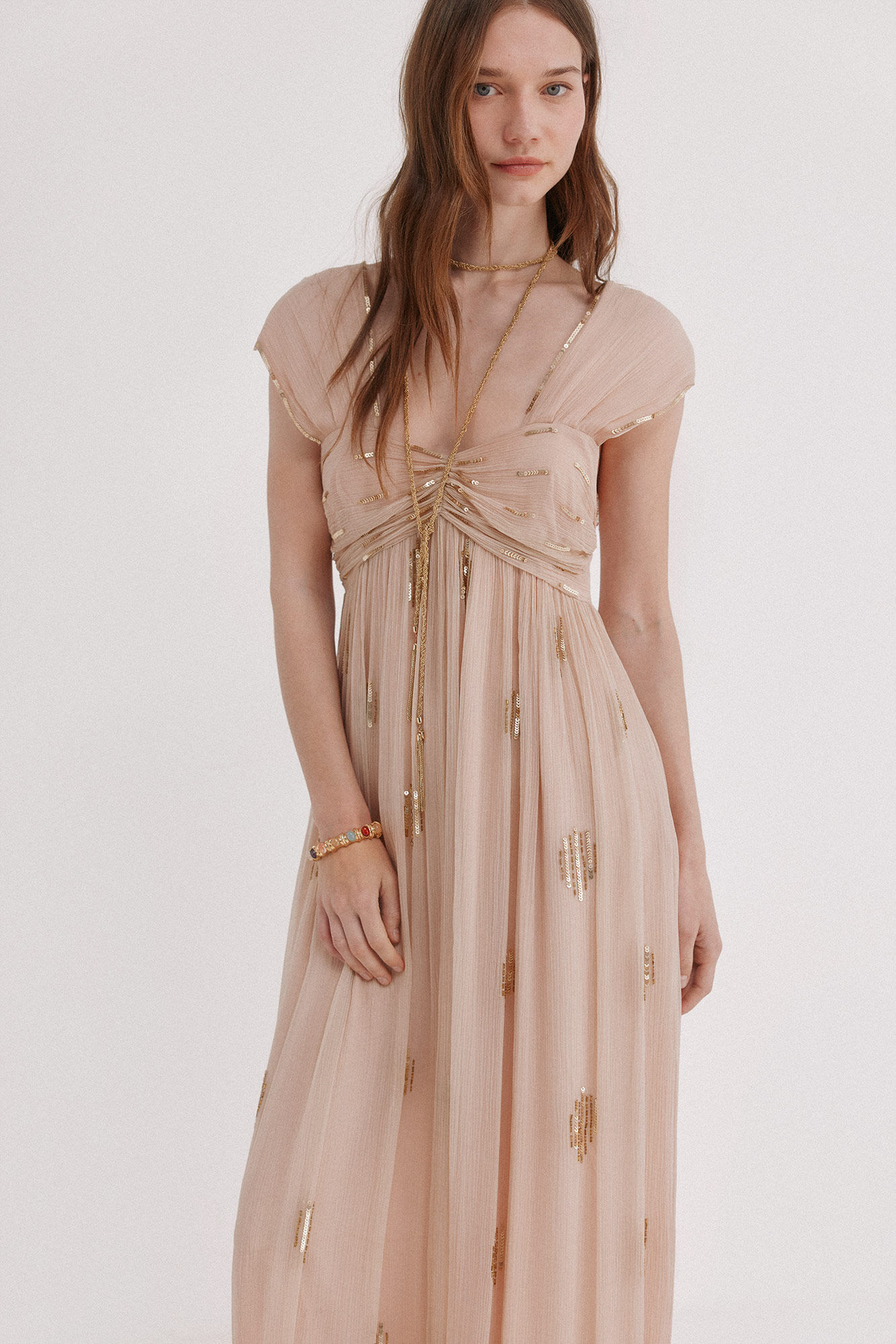 Hoss Intropia Aurora. Vestido bordado