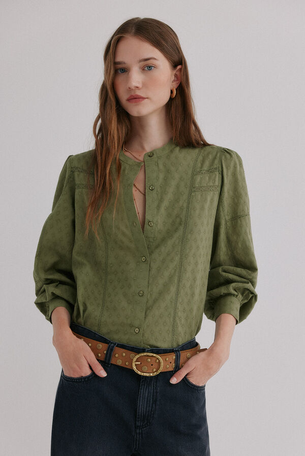 Hoss Intropia Geneviève. Blusa romântica Khaki