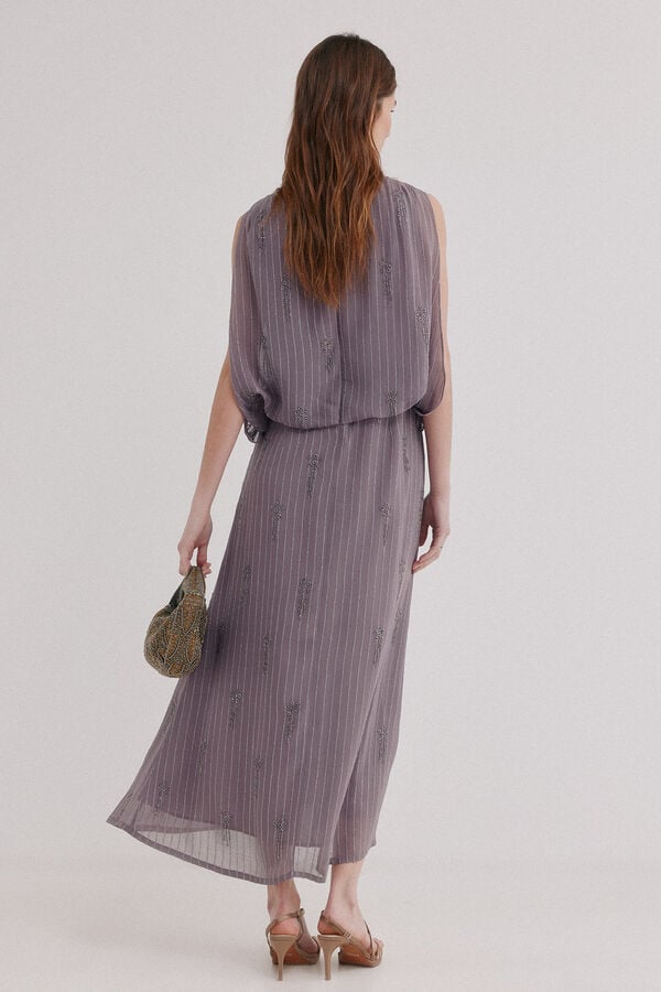 Hoss Intropia Alejandra. Vestido bordado Roxo