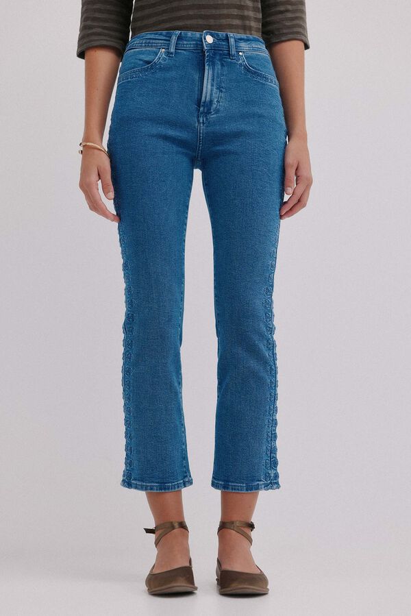 Hoss Intropia Bernadete. Calça jeans bootcut Azul