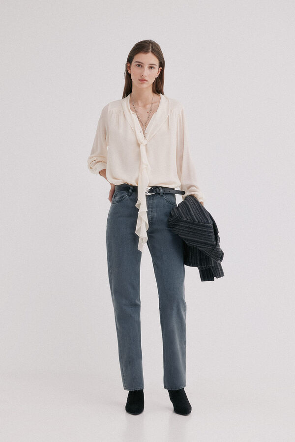 Hoss Intropia Casie. Blusa fluida Ecru