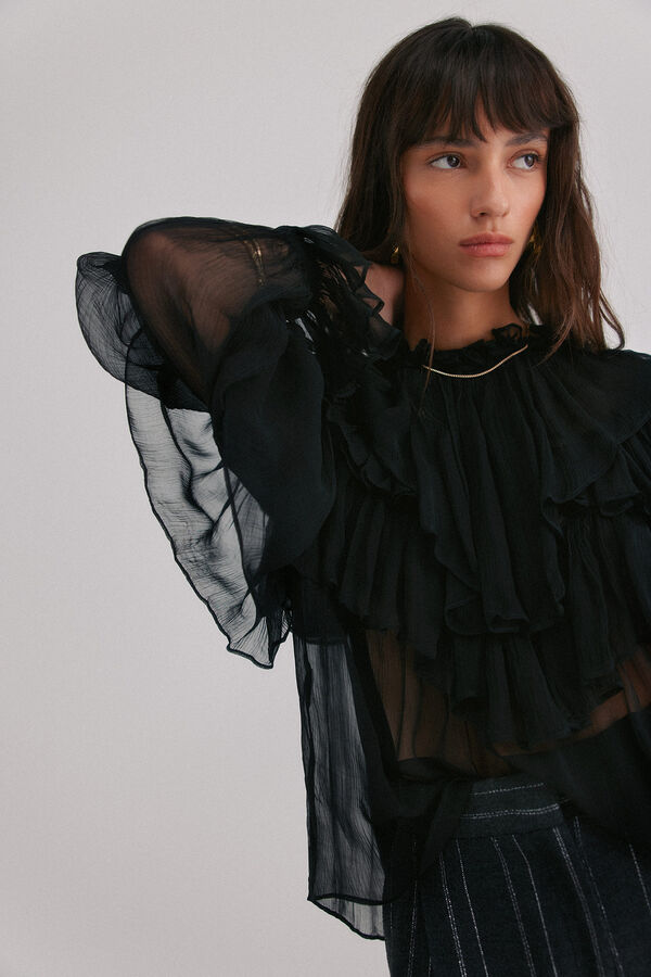 Hoss Intropia Giulia. Romantic blouse Black
