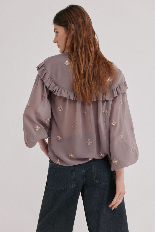 Hoss Intropia C&oacute;sima. Blusa bordada Roxo