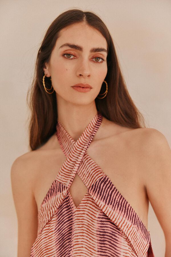 Hoss Intropia Gina. Top halter estampado Rosa