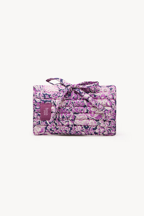Hoss Intropia Celia. Printed cotton jewellery pouch Purple