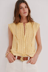 Hoss Intropia Cora. Lace blouse Yellow