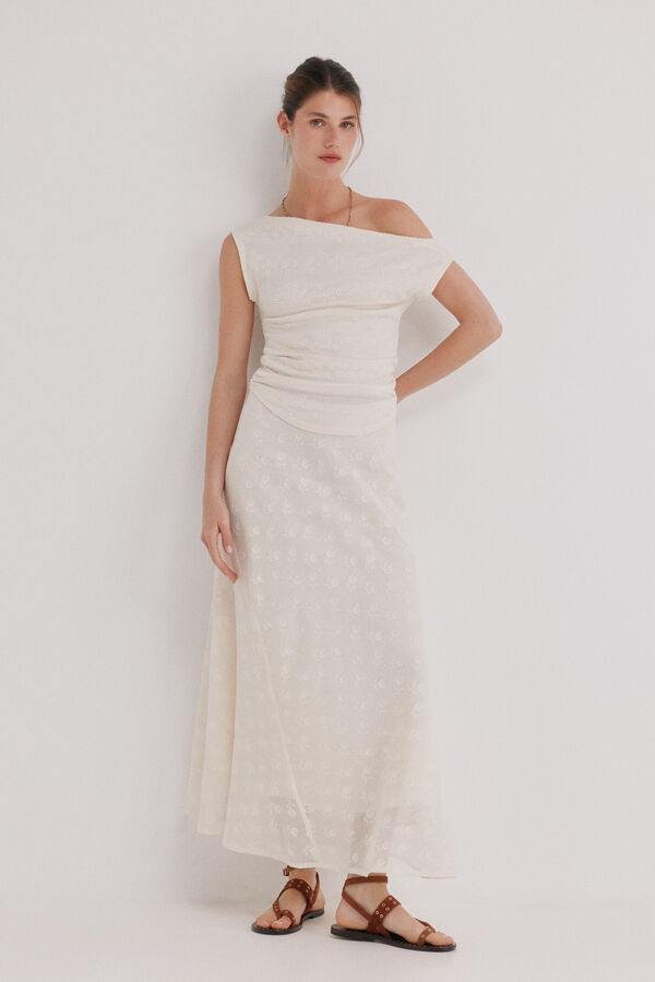 Hoss Intropia Roxanne. Saia de malha Branco