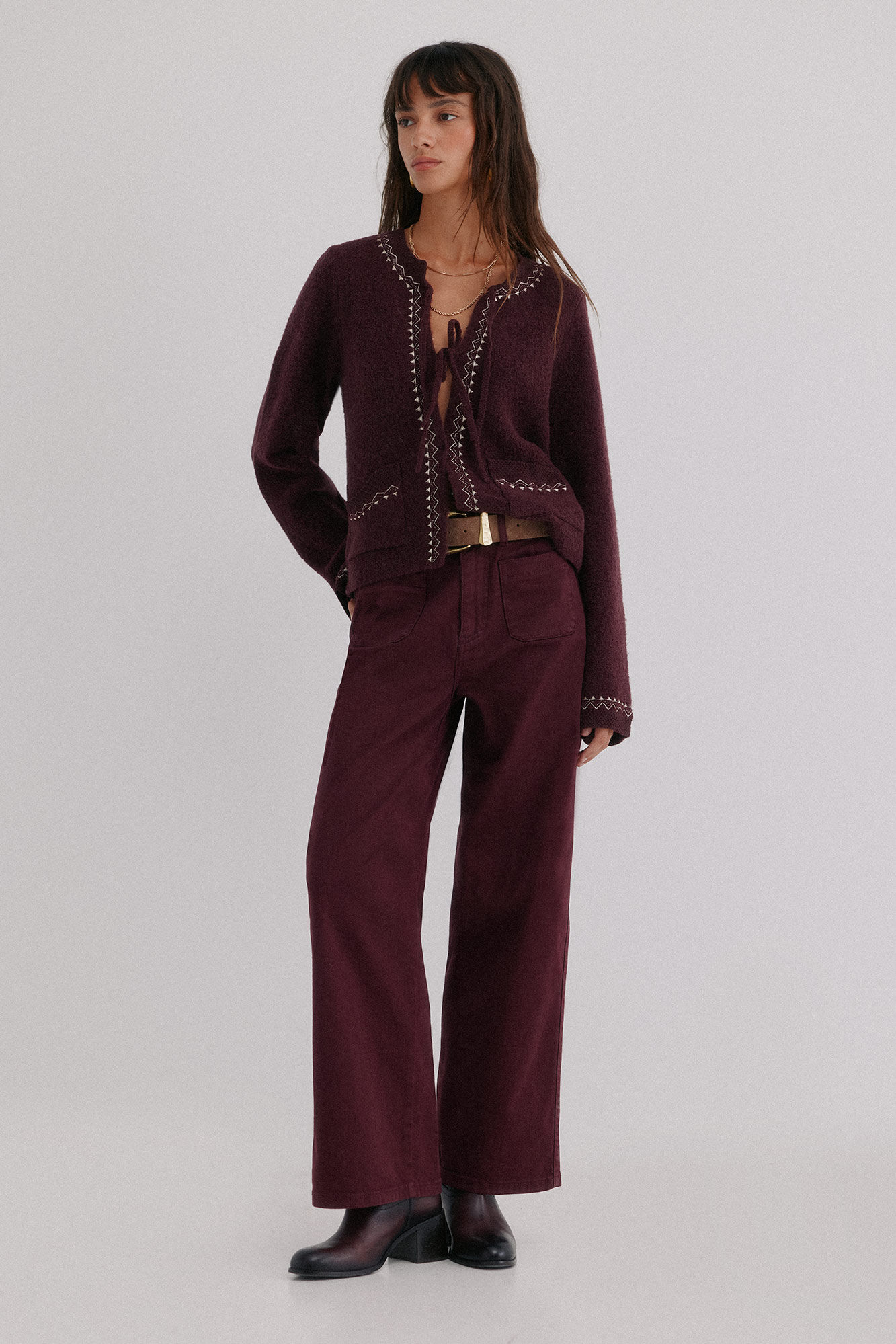 Hoss Intropia Nala. Casaco bordado