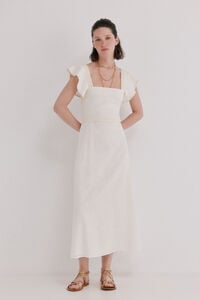 Hoss Intropia Amaya. Vestido midi em algod&atilde;o