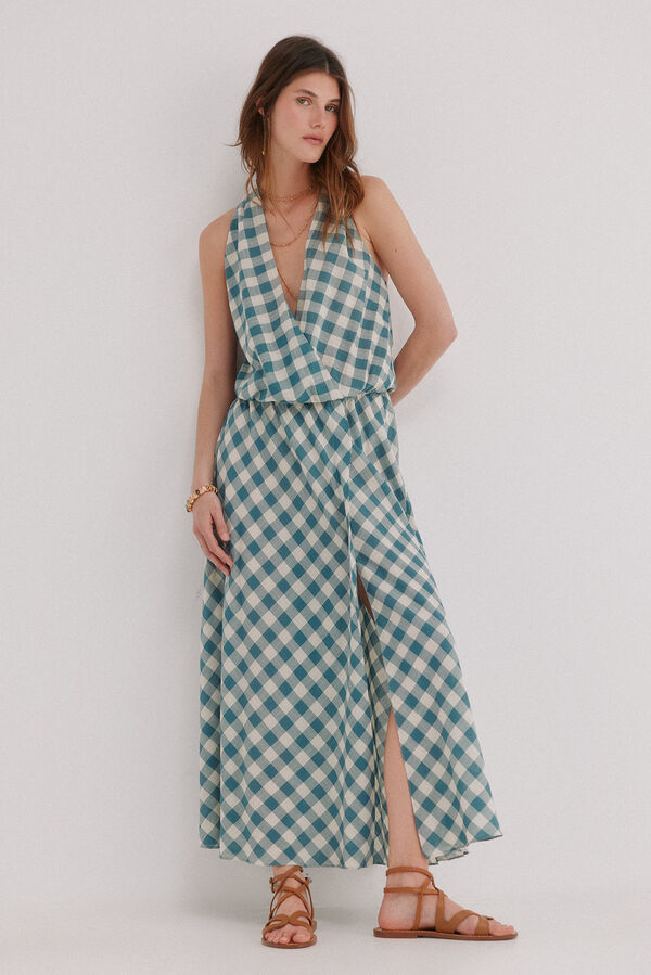 Hoss Intropia Vestido estampado vichy Multicolorido