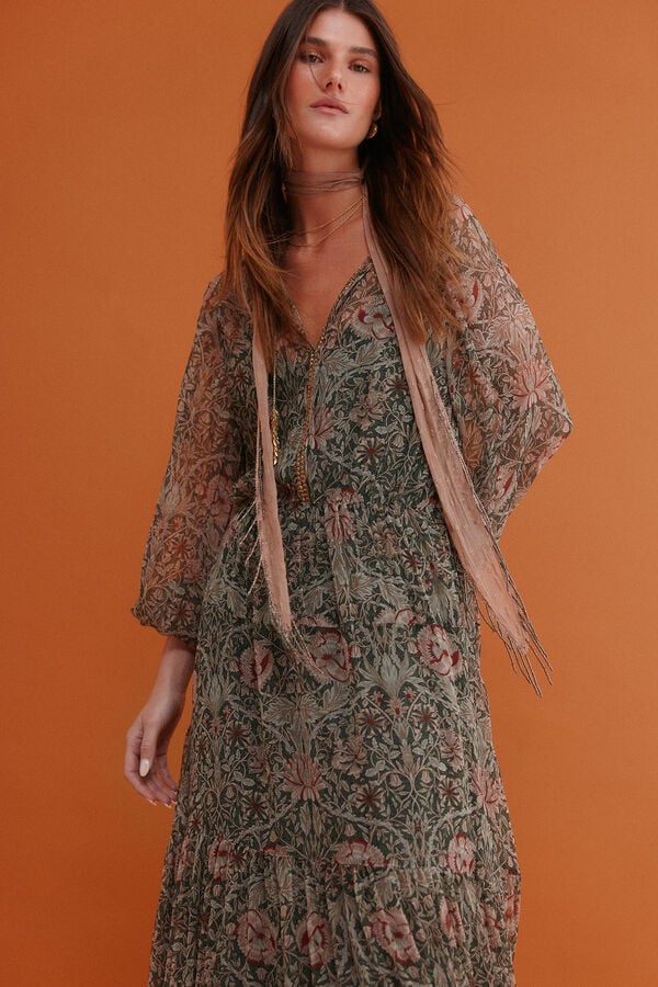 Hoss Intropia Aina. Vestido estampado Verde