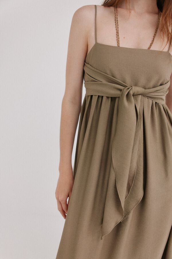 Hoss Intropia Asunci&oacute;n. Tie dress Khaki