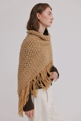 Hoss Intropia Neves. Xale com franjas vazadas Dourado