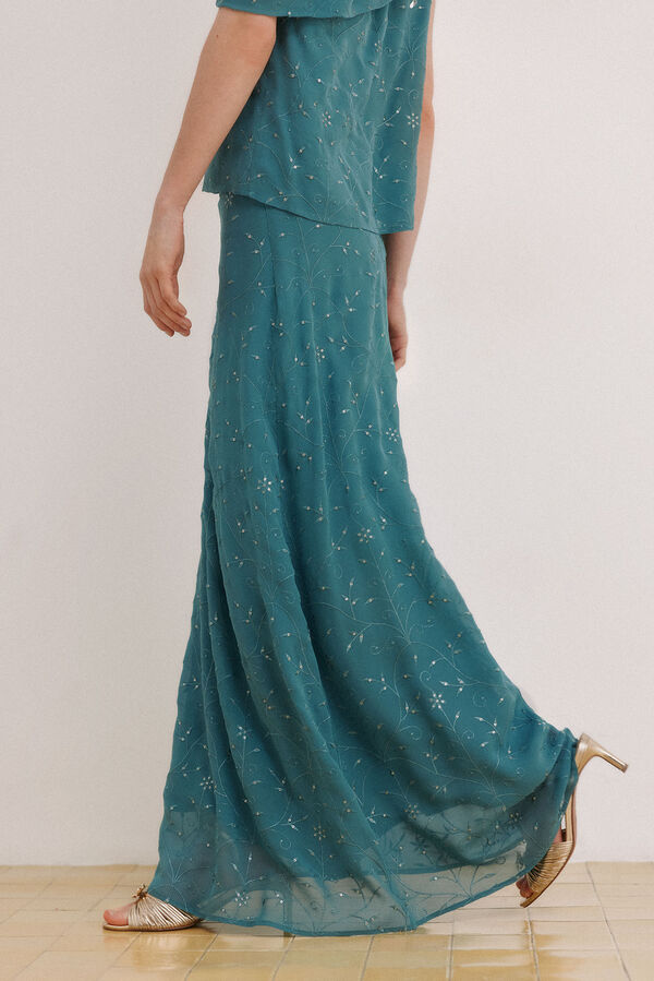 Hoss Intropia Saia fluida rosa Verde