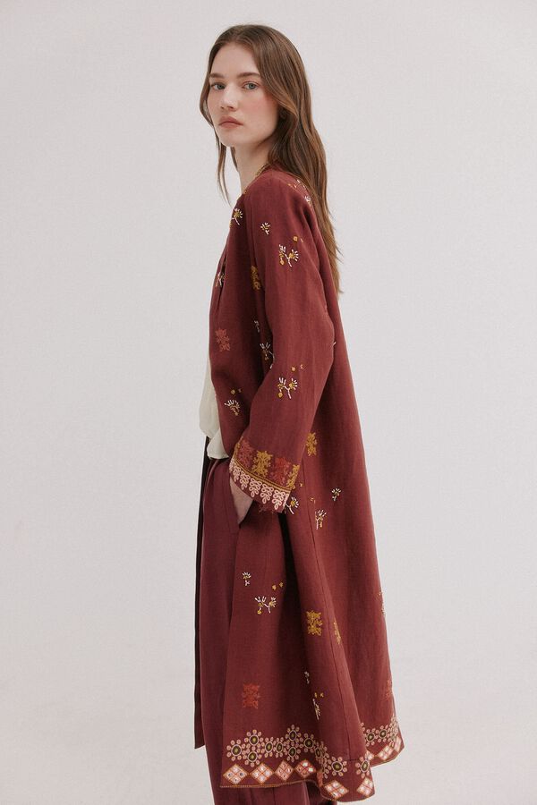 Hoss Intropia Entra. Quimono de linho comprido Granada