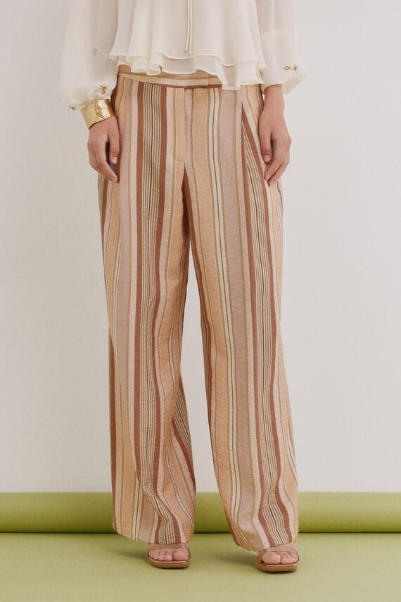 Palmina. Pantalón de rayas