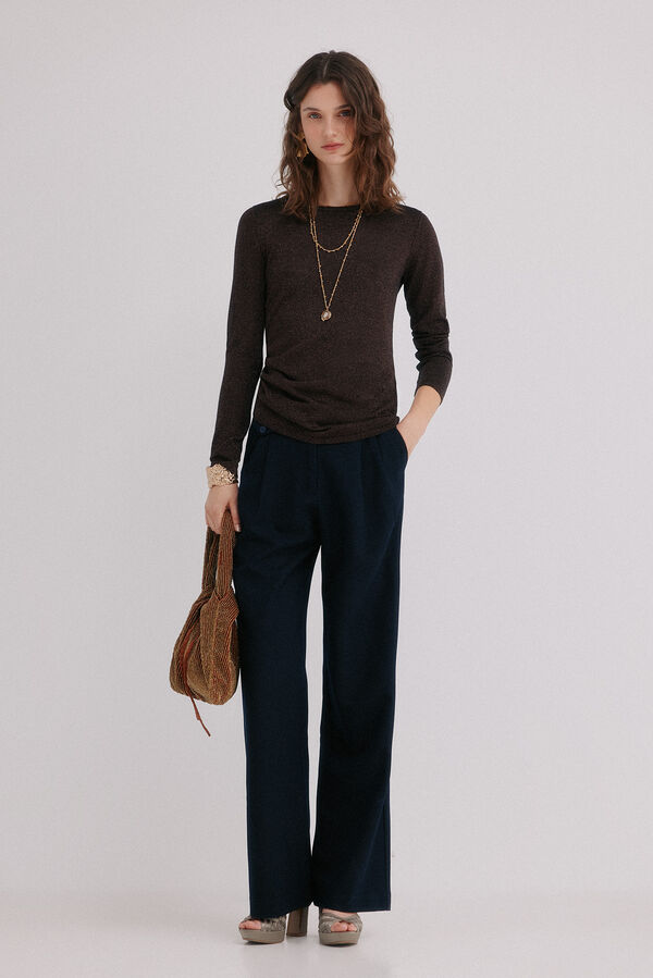 Hoss Intropia Imani. Camisola com franzidos Castanho