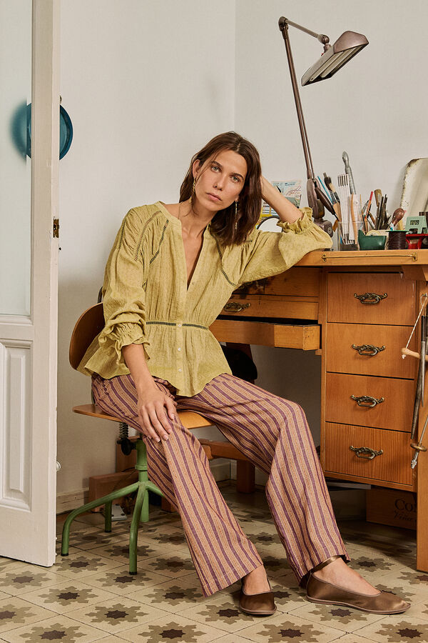 Hoss Intropia Guiomar. Blusa boho Verde