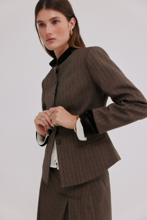 Hoss Intropia Emily. Blazer ajustado Castanho