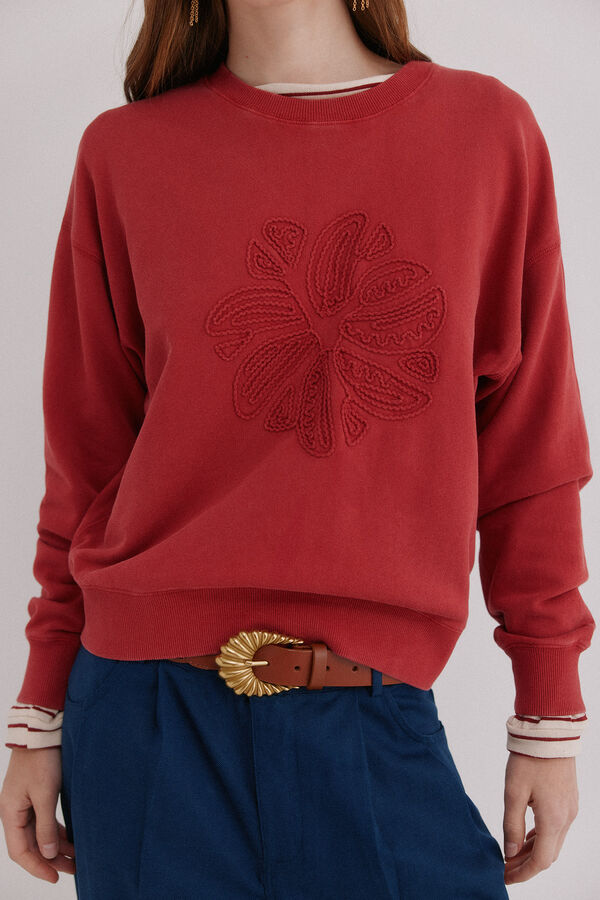 Hoss Intropia Menc&iacute;a. Sweatshirt lavada Vermelho